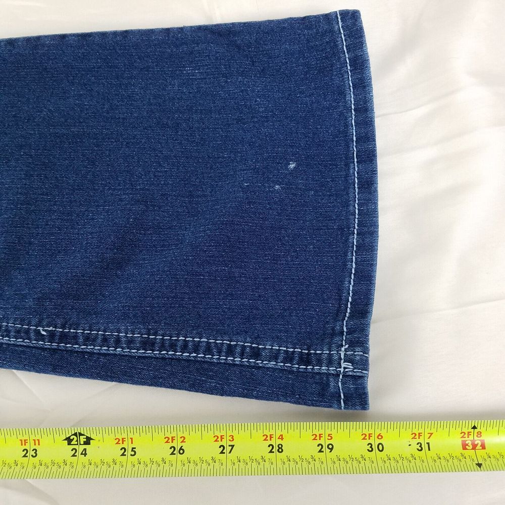 Twenty One Black Jeans Juniors 9 Blue Low Rise Curvy Flare Distressed Denim - Picture 7 of 16